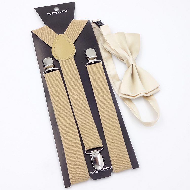 Bow Tie Suspenders Set