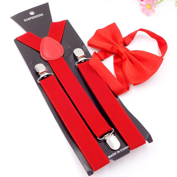 Bow Tie Suspenders Set