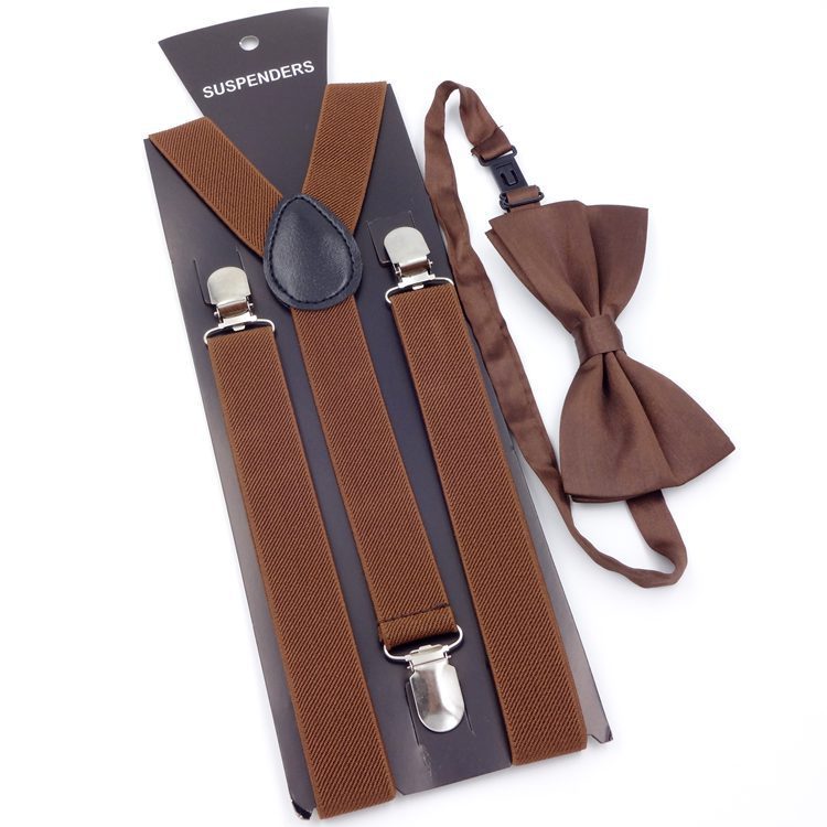 Bow Tie Suspenders Set