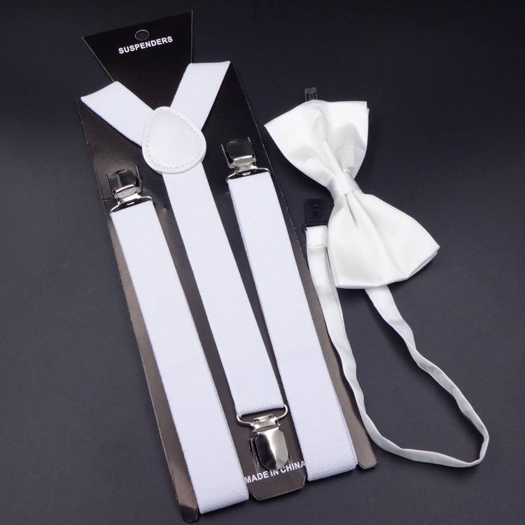 Bow Tie Suspenders Set