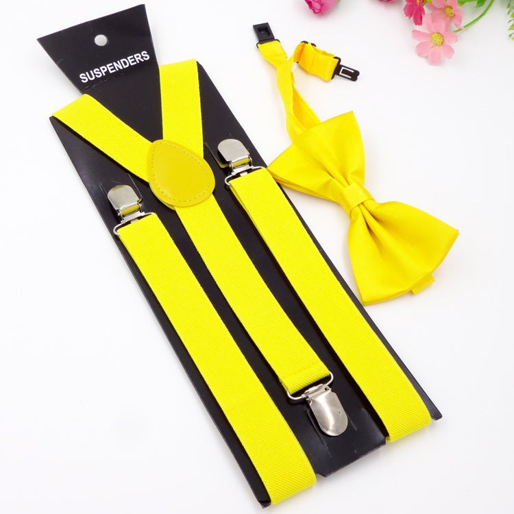 Bow Tie Suspenders Set