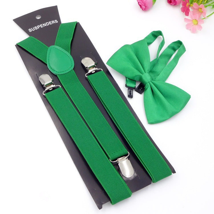 Bow Tie Suspenders Set