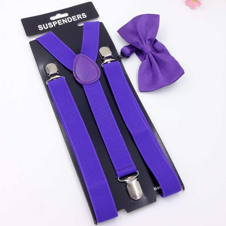 Bow Tie Suspenders Set