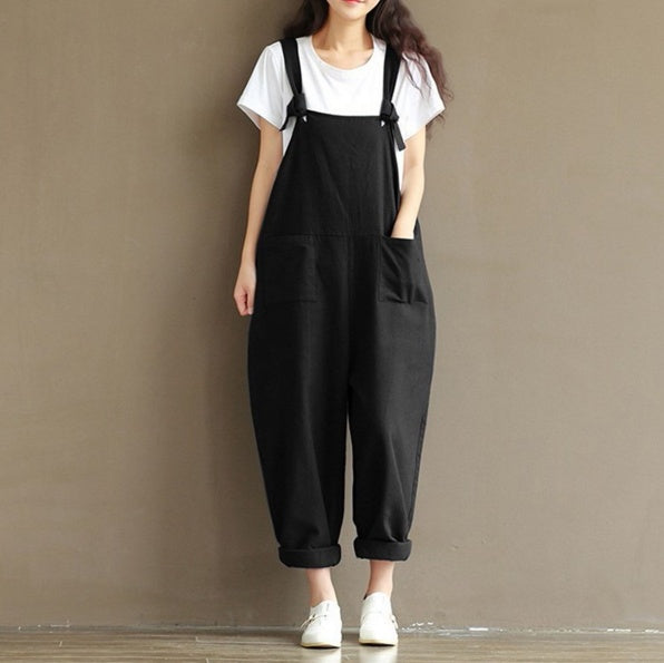 Loose Dungarees Strappy Oversized Romper