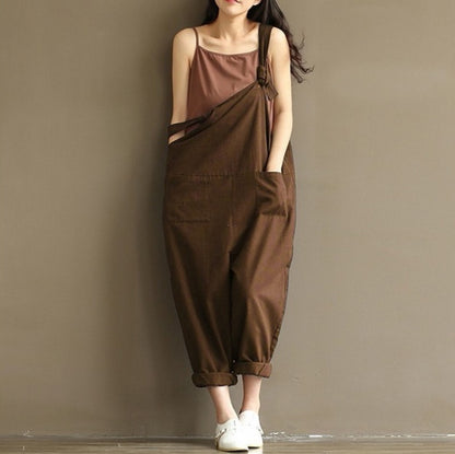 Loose Dungarees Strappy Oversized Romper