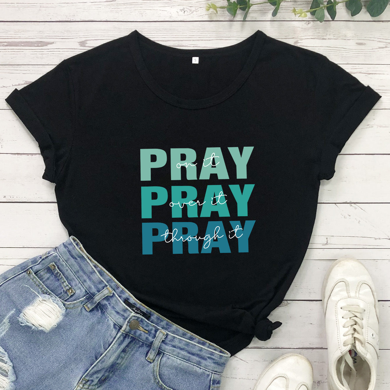 Unisex Graphic PRAY Print Tee