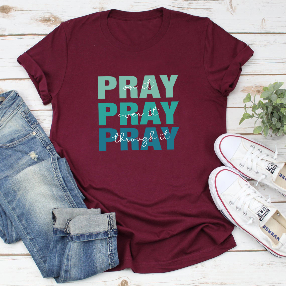 Unisex Graphic PRAY Print Tee