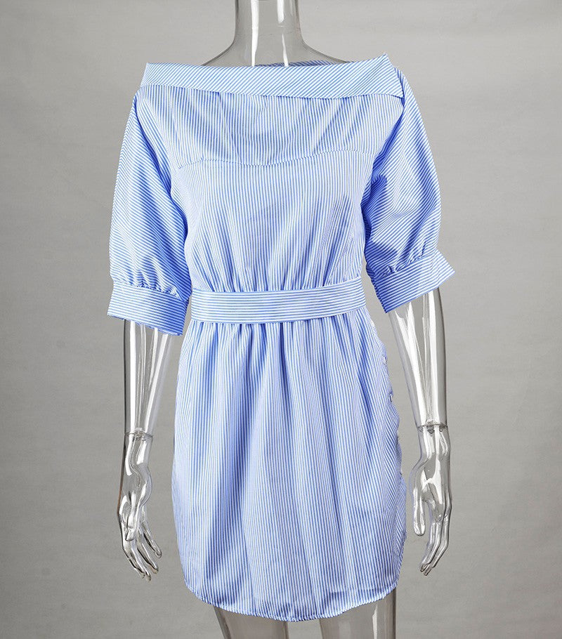 Blue Cotton Dress