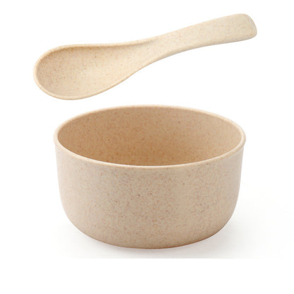 Wheat Straw Bowl Spoon Set Japan And South Korea Health And Environmental Protection