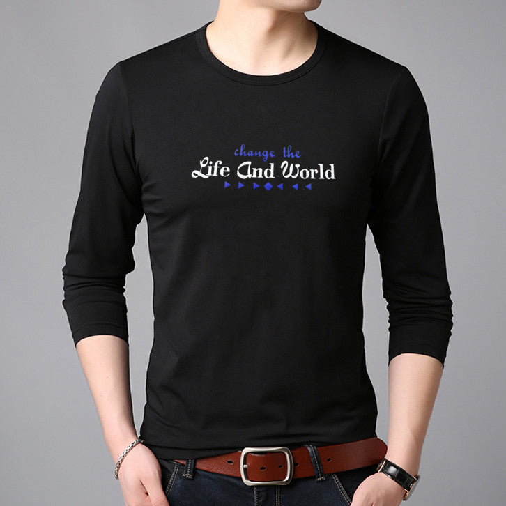 Round Neck Long-sleeved T-shirt