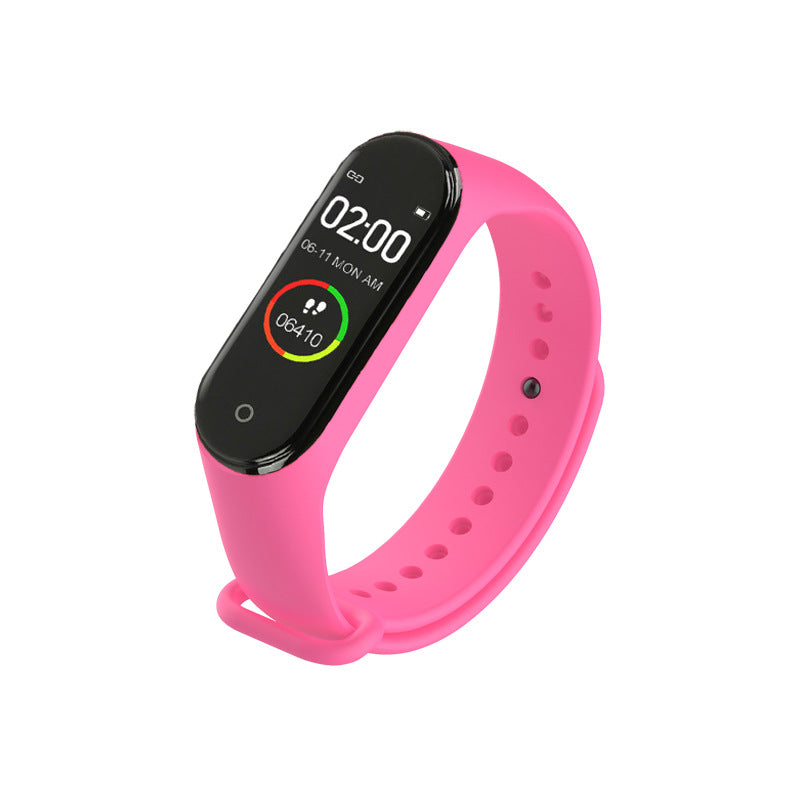 Waterproof Business Sports Pedometer Heart Rate Blood Pressure Monitor Sleep Color Smart Bracelet Watch