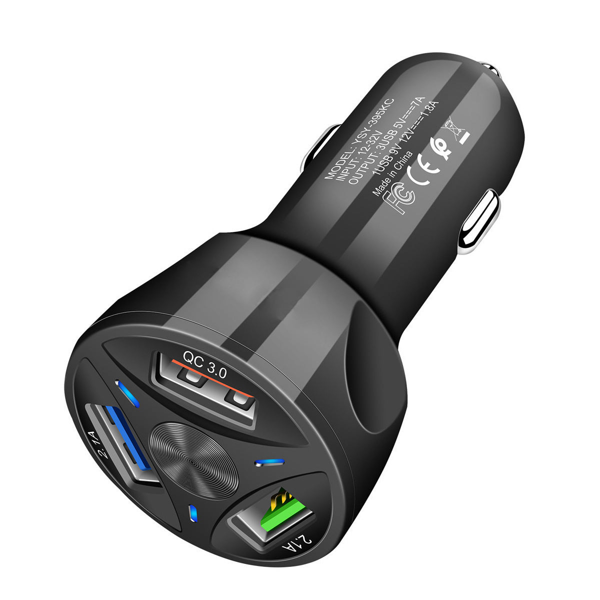 45W Fast Charge 4 USB port Car Charger