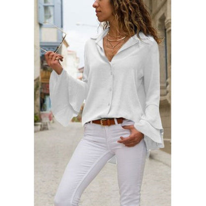 Chiffon Casual Long-sleeved Shirt Tops