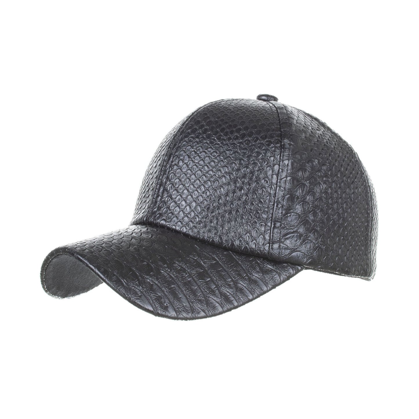 Black PU Leather cap