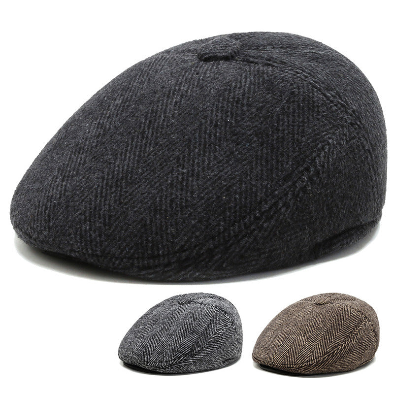 Fashionable Warm Ear Protection Flat Cap