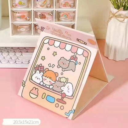 Cute Tabletop Folding Cosmetic Mirror