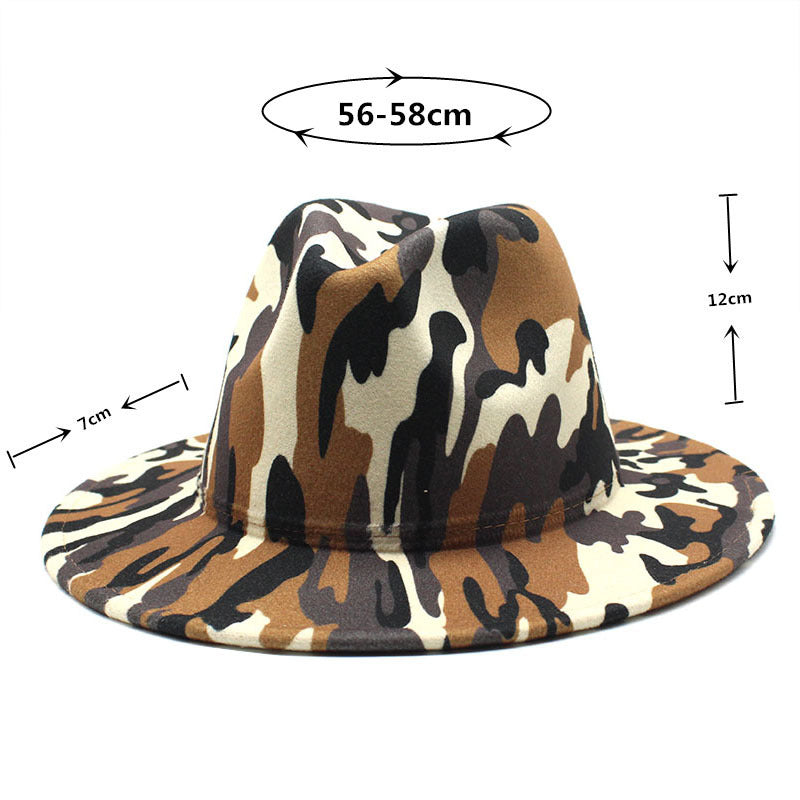 Striped Soft Woolen Hat Fedora Hat