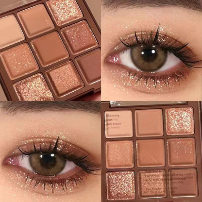 Chocolate Grid Earth Color Pure Nude Makeup Eye Shadow Plate