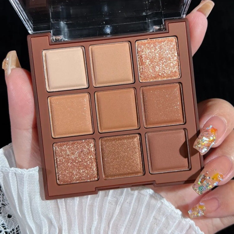 Chocolate Grid Earth Color Pure Nude Makeup Eye Shadow Plate