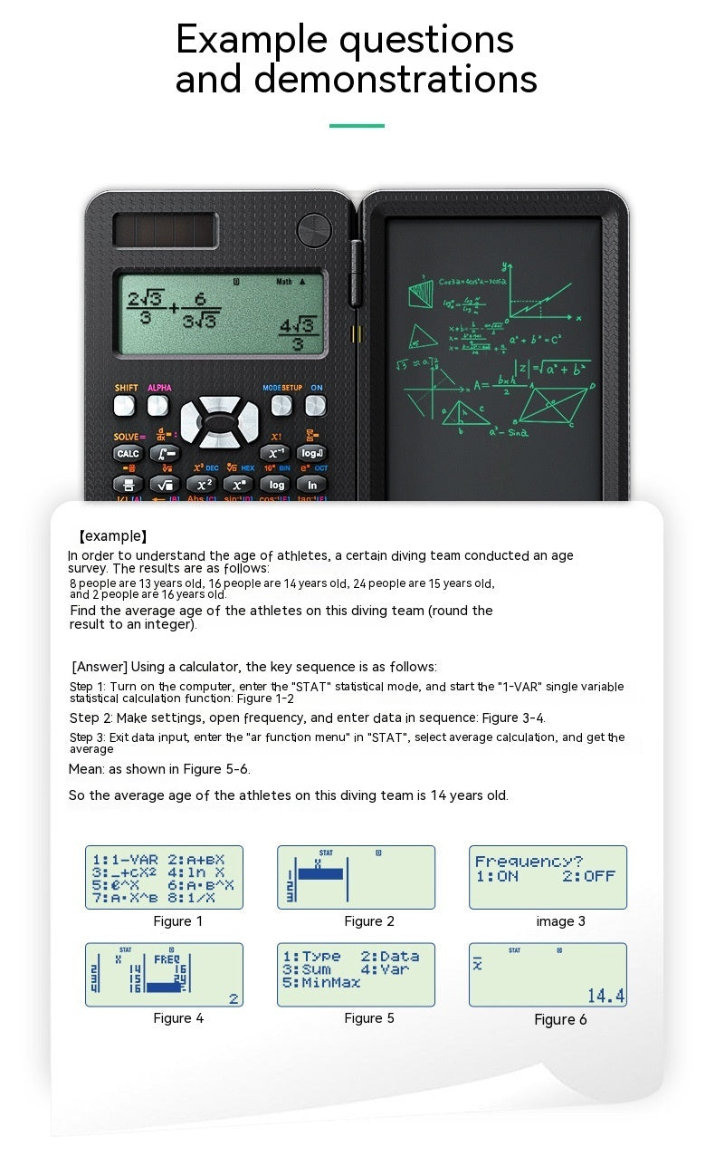 2 In 1 Foldable Scientific Calculator/Handwriting Tablet