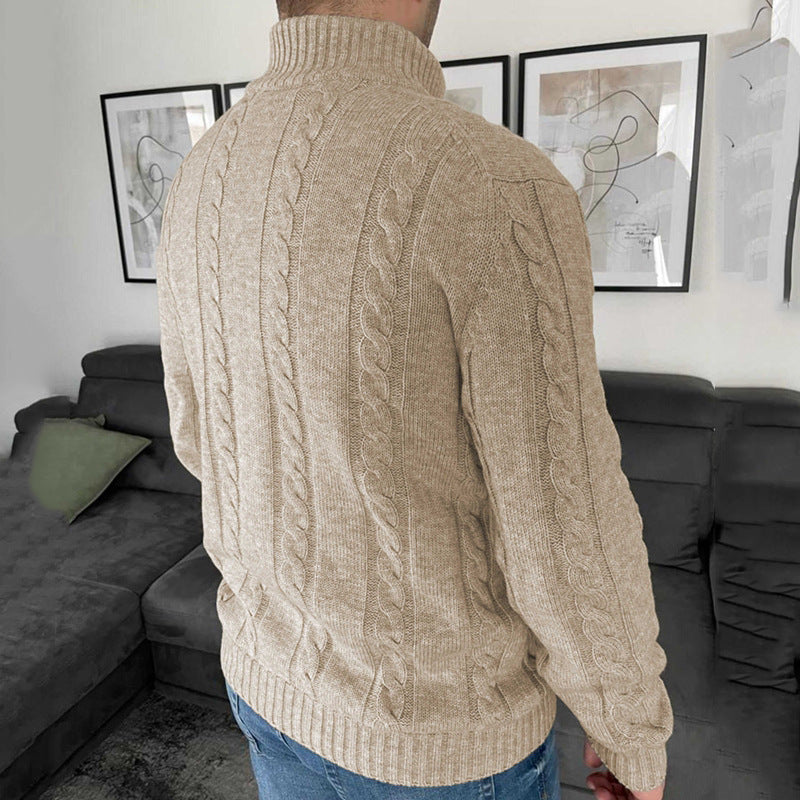 Long Sleeve Stand Collar Sweater