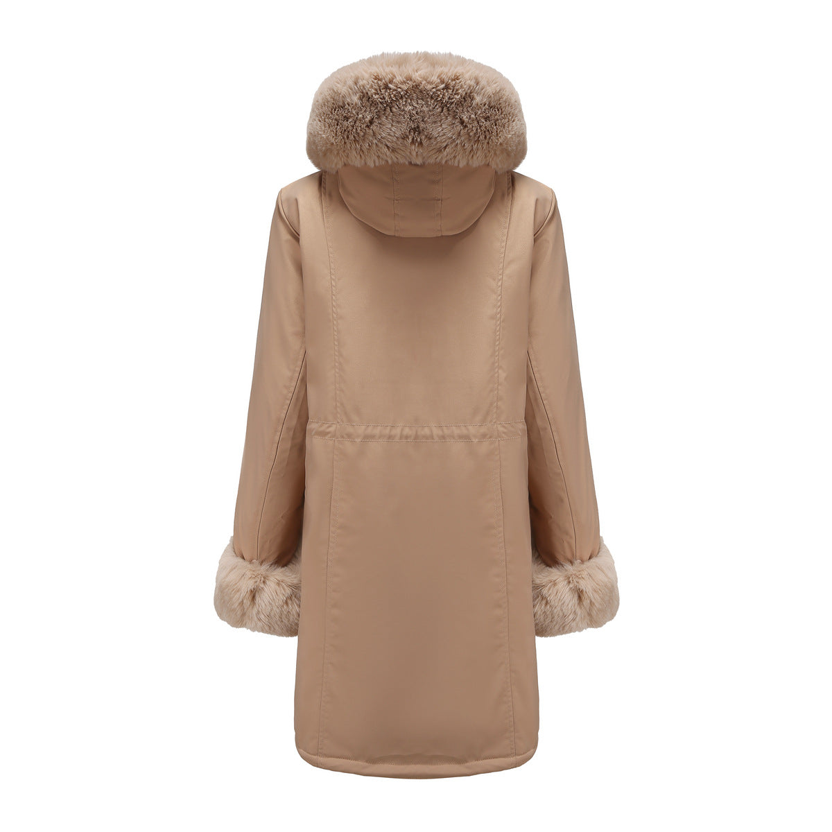 Women's Cotton-padded Coat Detachable Fur Collar Mid-length Long Sleeve Parka