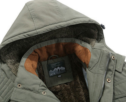 Men's Fleece-lined Thickened Loose-fitting Jacket