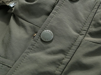 Men's Fleece-lined Thickened Loose-fitting Jacket