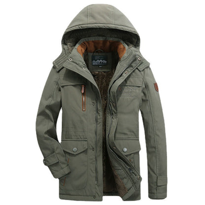 Men's Fleece-lined Thickened Loose-fitting Jacket