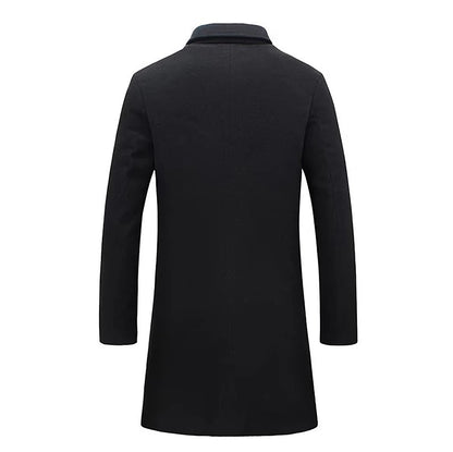 Mid-length Woolen Trench Coat