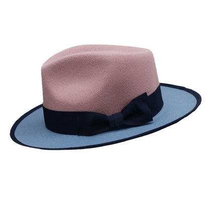 Dual-color Patchwork Felt Fedora