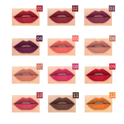 12 Colors Waterproof Smudge Free Makeup Lip Liner