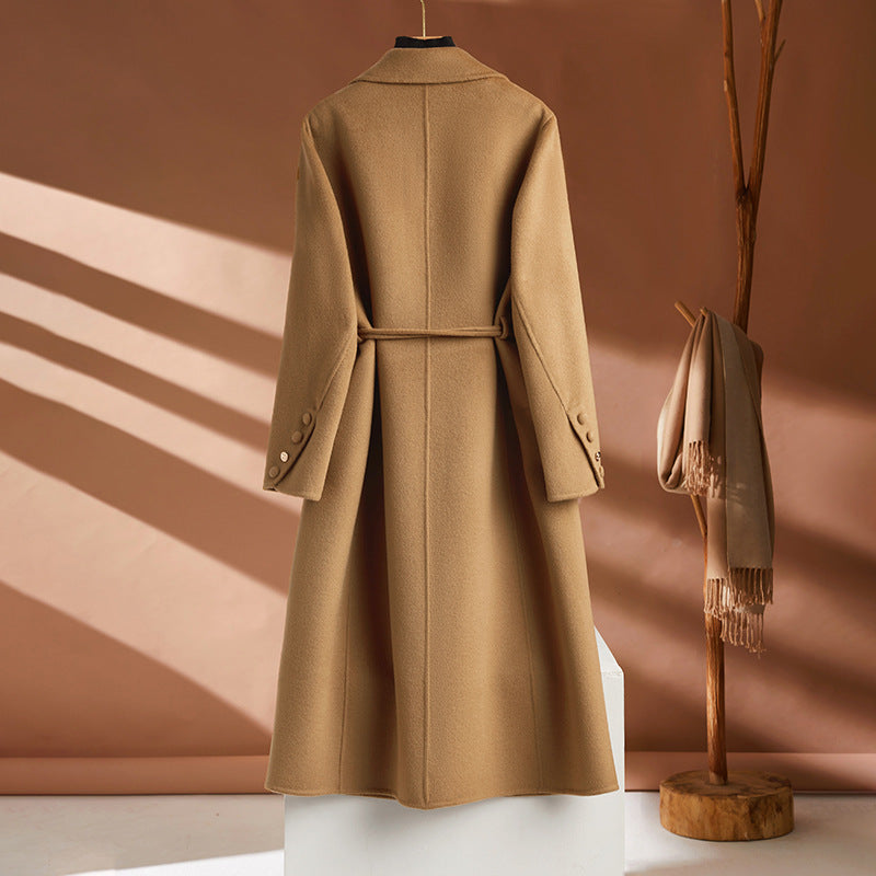 Long Suit Collar Cashmere Coat