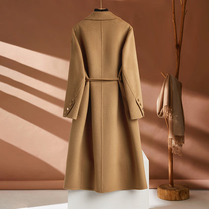 Long Suit Collar Cashmere Coat