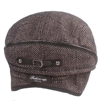 Cotton Ear Flaps Flat Cap