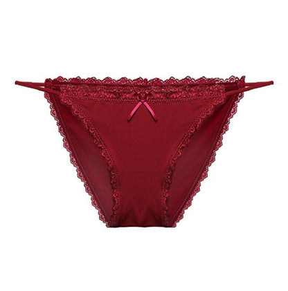 Low Rise Scalloped Edge Lace String Panties