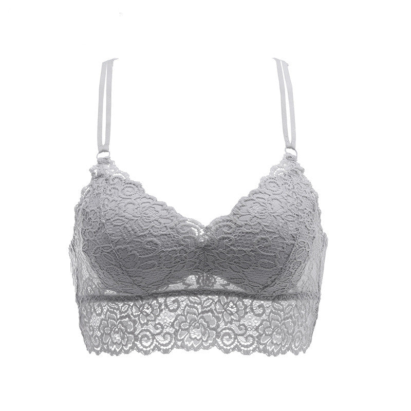 Lace Embroidery Padded Bra