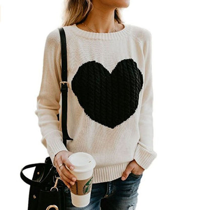 Heart Print Sweater