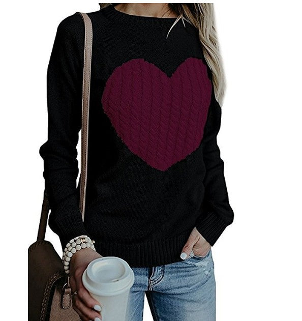 Heart Print Sweater