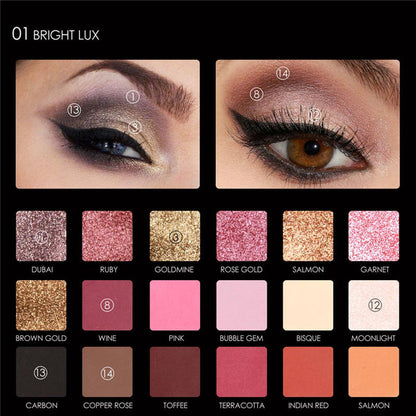 18 color eye shadow plate