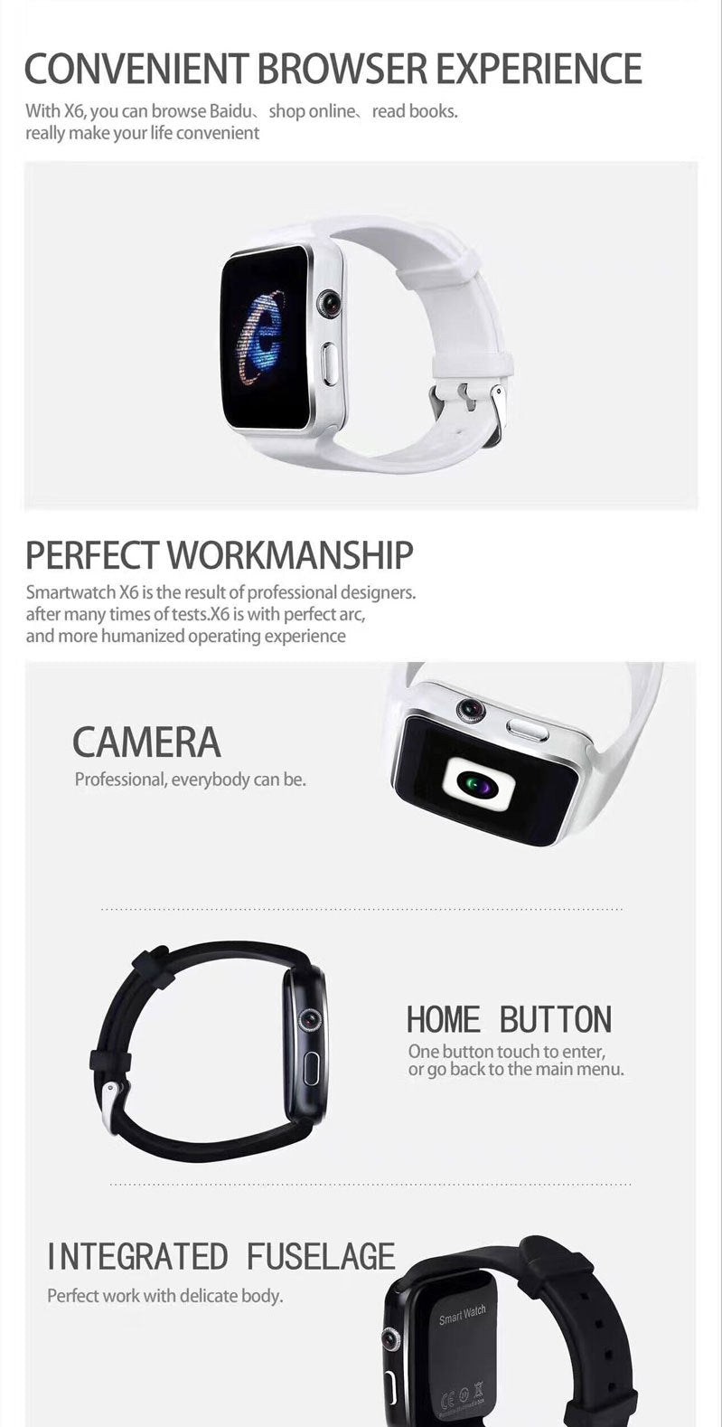 Bluetooth 3.0 Expandable Memory Smart Watch