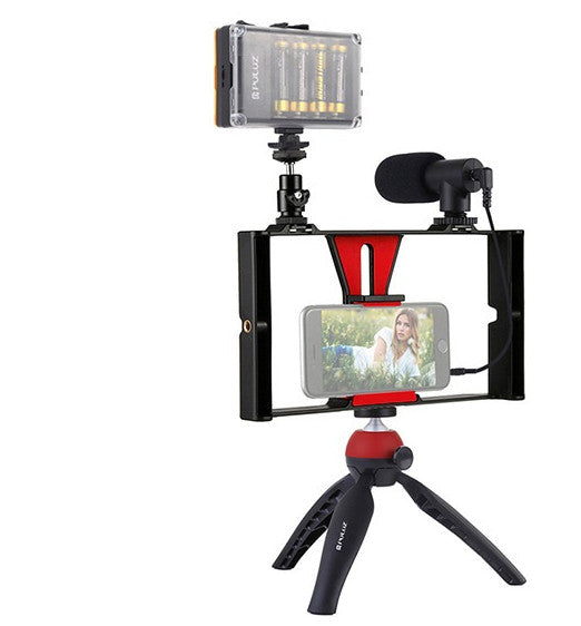 iPhone Compatible Microphone Tripod with LED Light