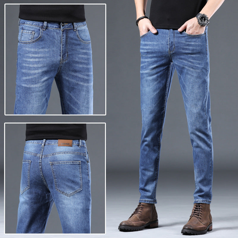 Lined Cotton Denim Jeans