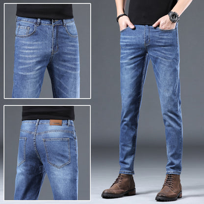 Lined Cotton Denim Jeans