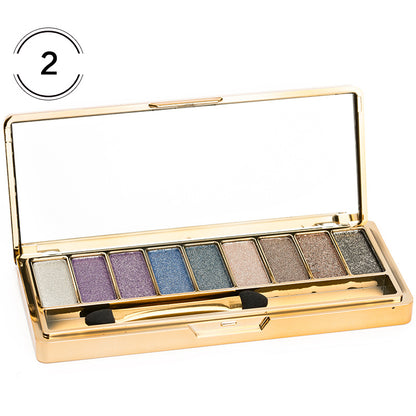 Glitter 9 color eye shadow tray