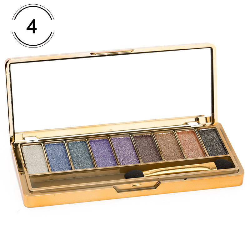 Glitter 9 color eye shadow tray