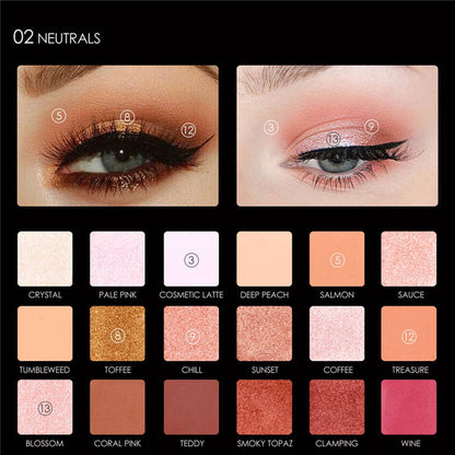 18 color eye shadow plate