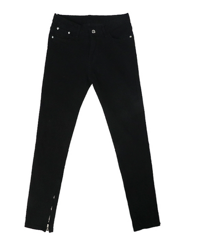 Black Ankle Zip Denim