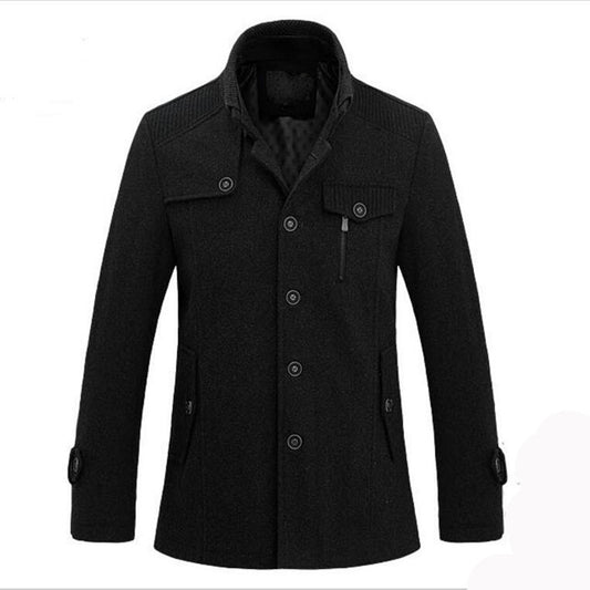 Mid Length Knitted Fleece Trench Coat