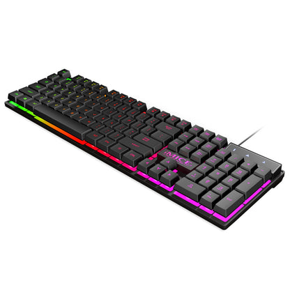 USB wired illuminated RGB gaming keyboard